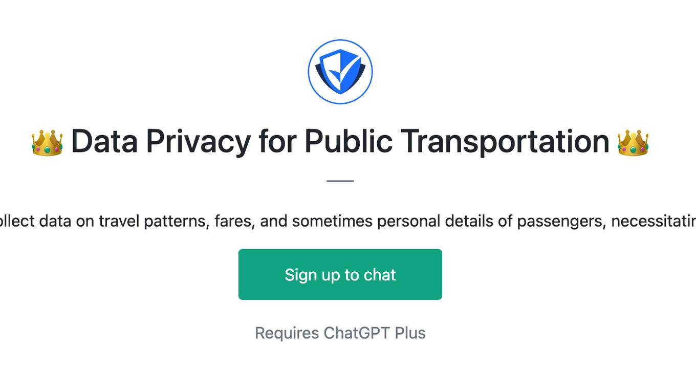 👑 Data Privacy for Public Transportation 👑 Screenshot