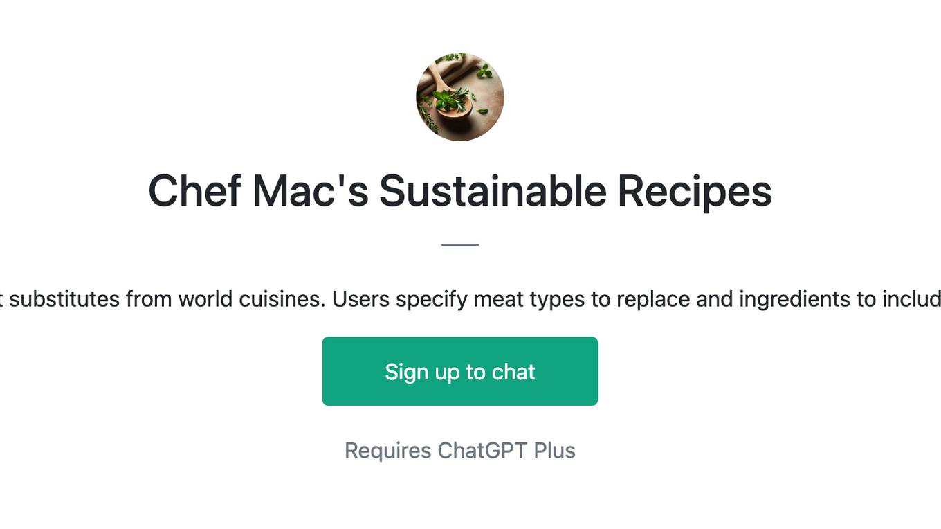 Chef Mac's Sustainable Recipes Screenshot