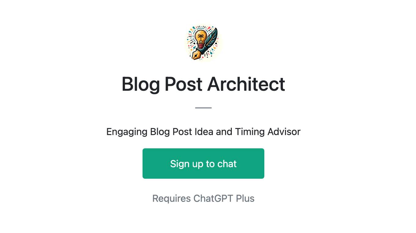 Blog Post Architect Screenshot