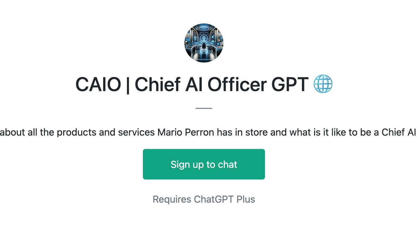 CAIO | Chief AI Officer GPT 🌐 Screenshot