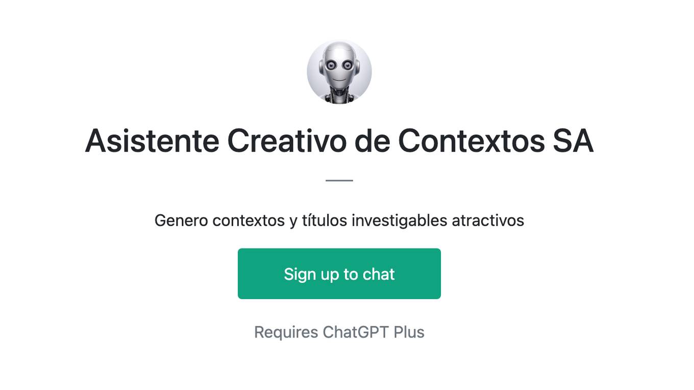 Asistente Creativo de Contextos SA Screenshot