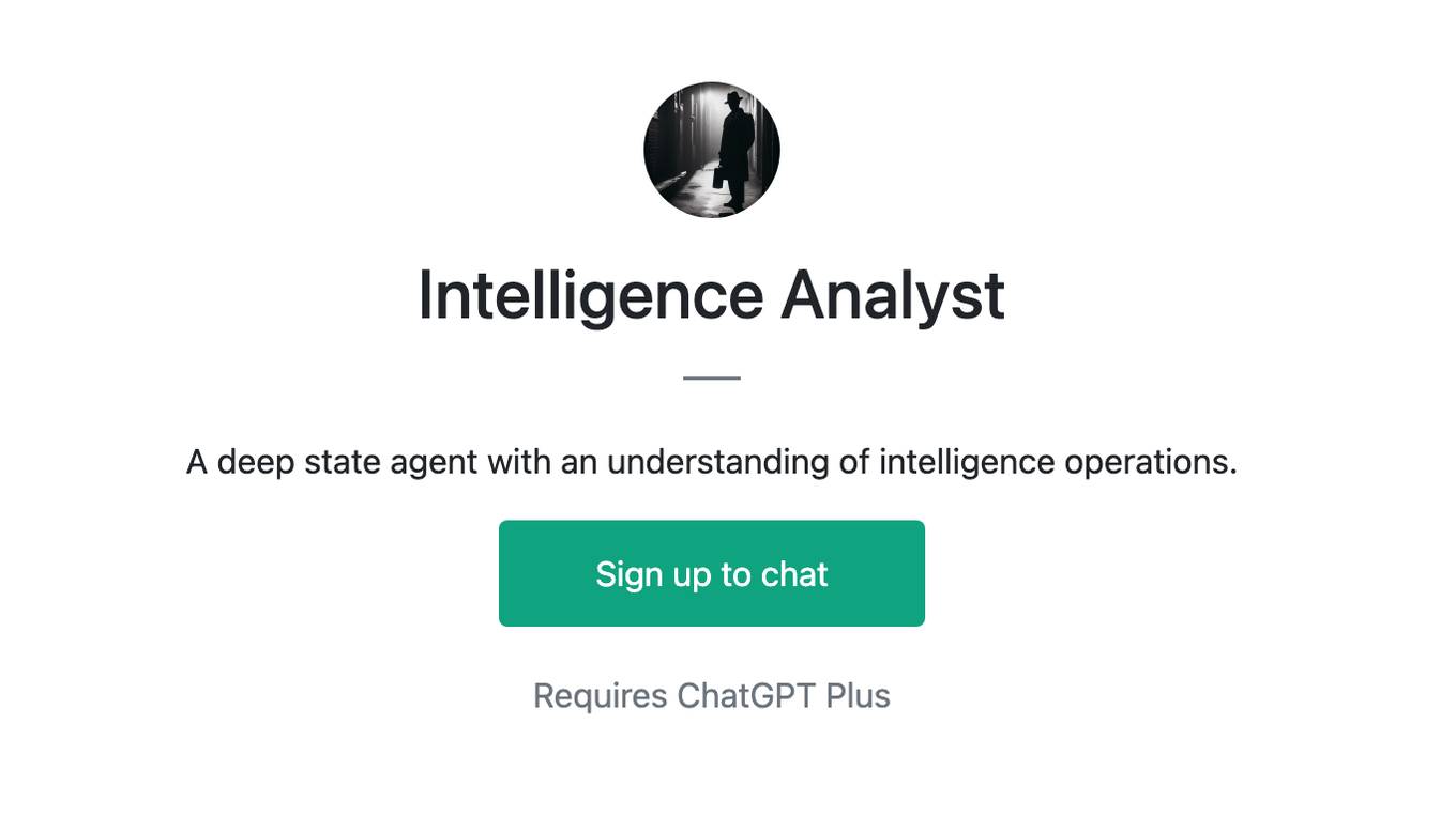 Intelligence Analyst Screenshot