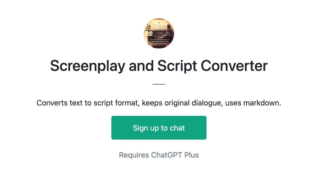 Screenplay and Script Converter Screenshot