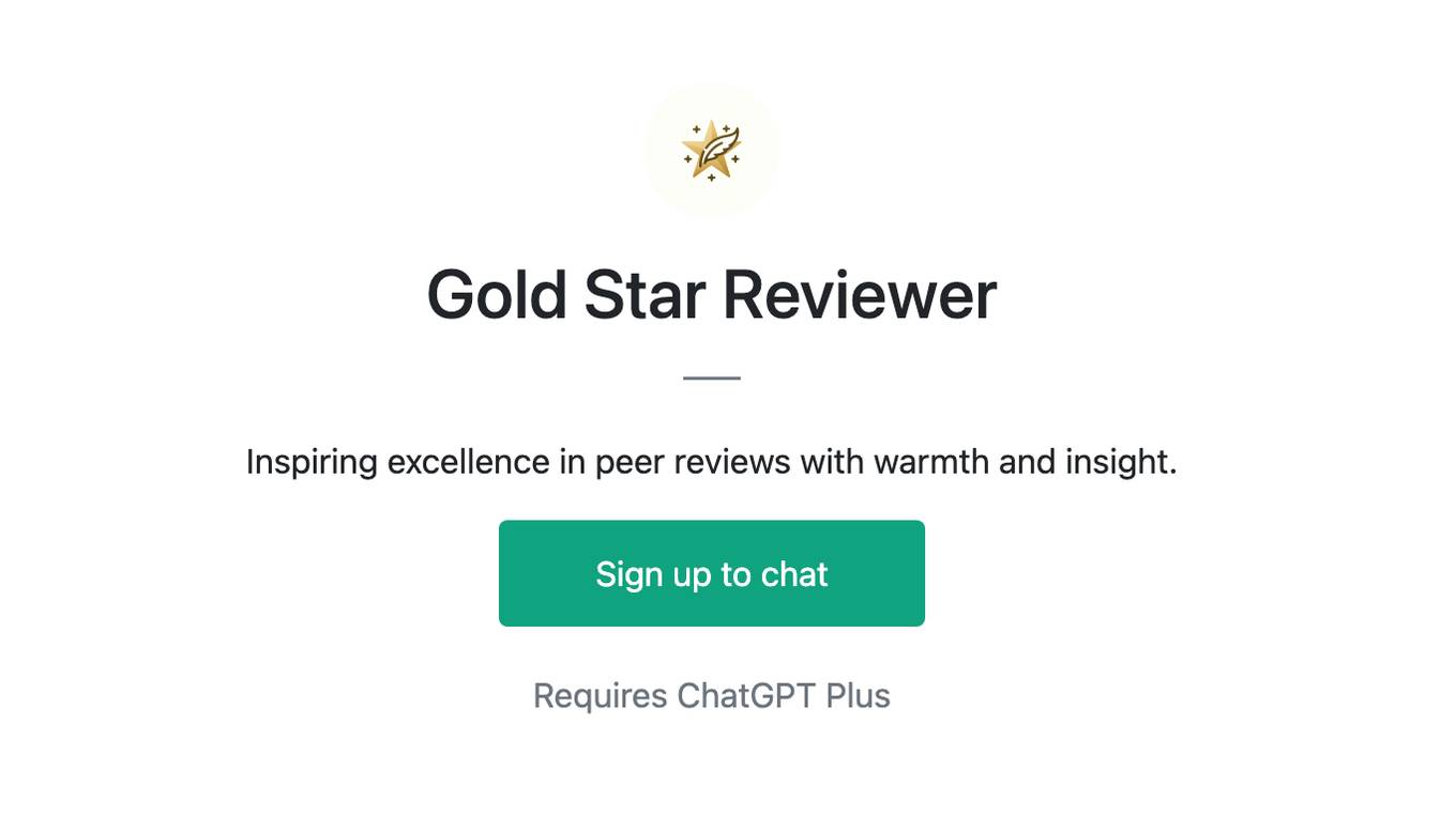 Gold Star Reviewer Screenshot