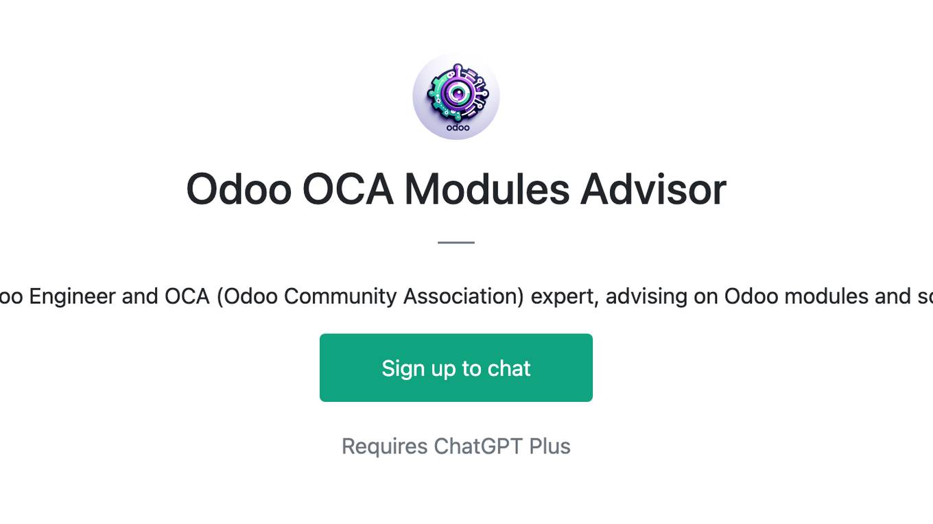 Odoo OCA Modules Advisor Screenshot