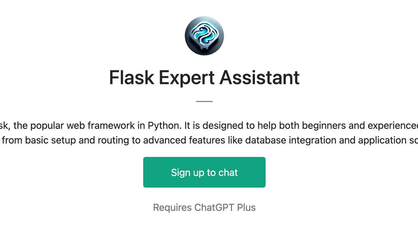 Flask Expert Assistant Screenshot