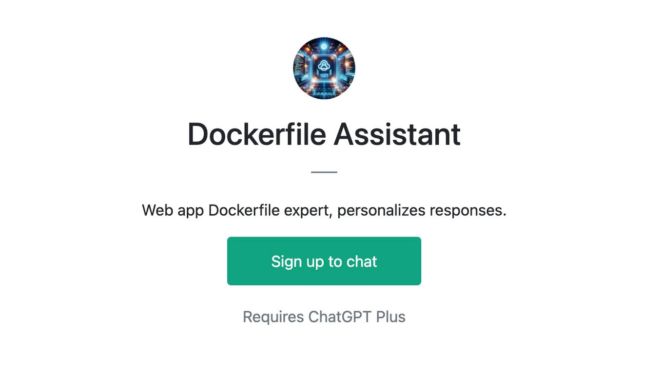 Dockerfile Assistant Screenshot