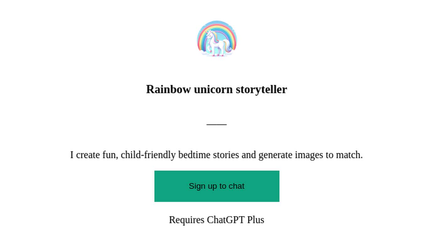 Rainbow unicorn storyteller Screenshot