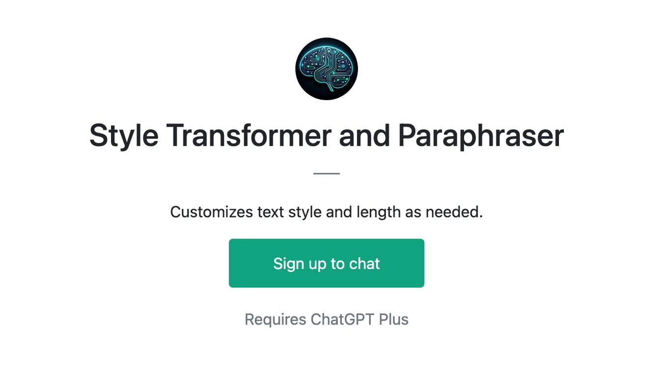 Style Transformer and Paraphraser Screenshot