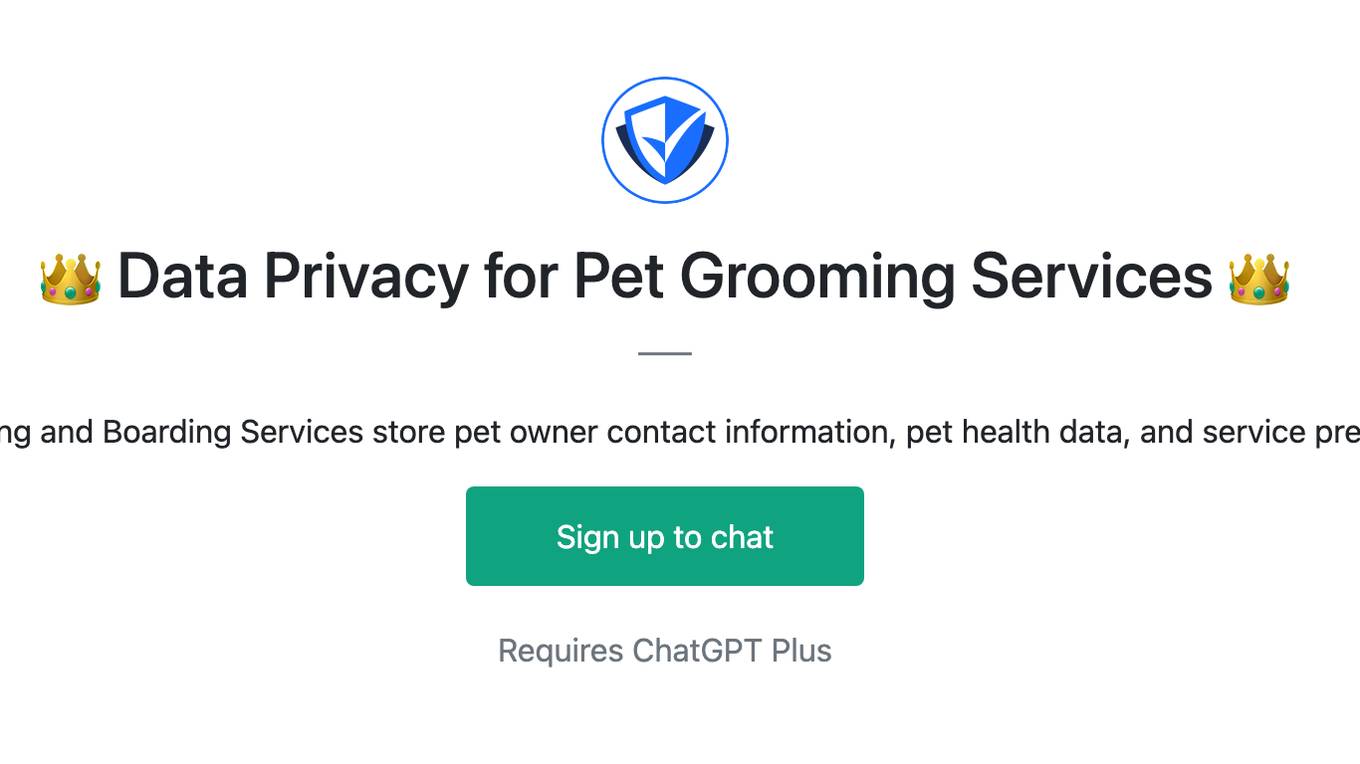 👑 Data Privacy for Pet Grooming Services 👑 Screenshot