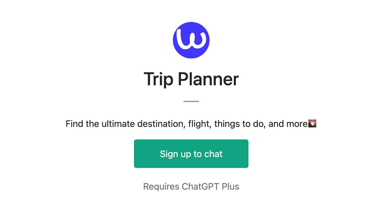 Trip Planner Screenshot