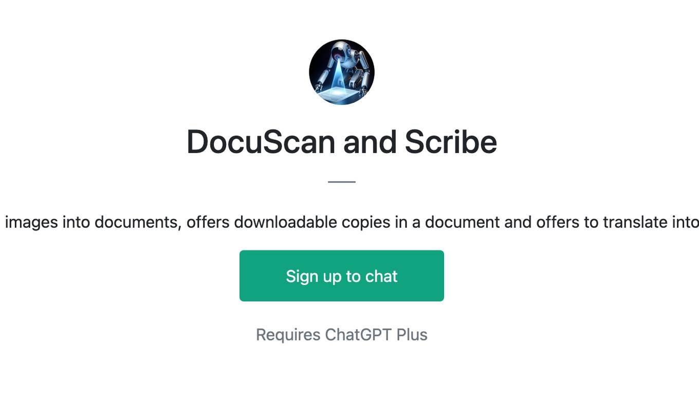 DocuScan and Scribe Screenshot