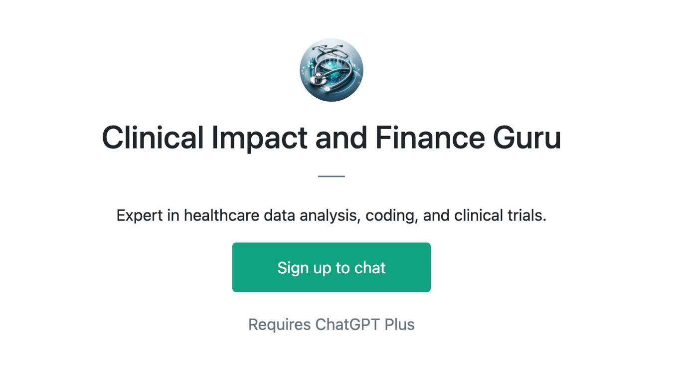 Clinical Impact and Finance Guru Screenshot