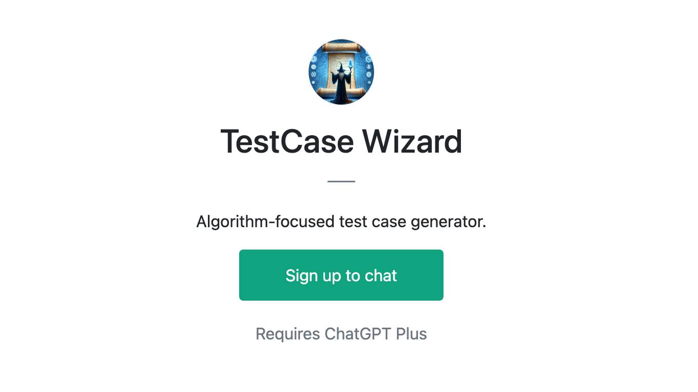 TestCase Wizard Screenshot