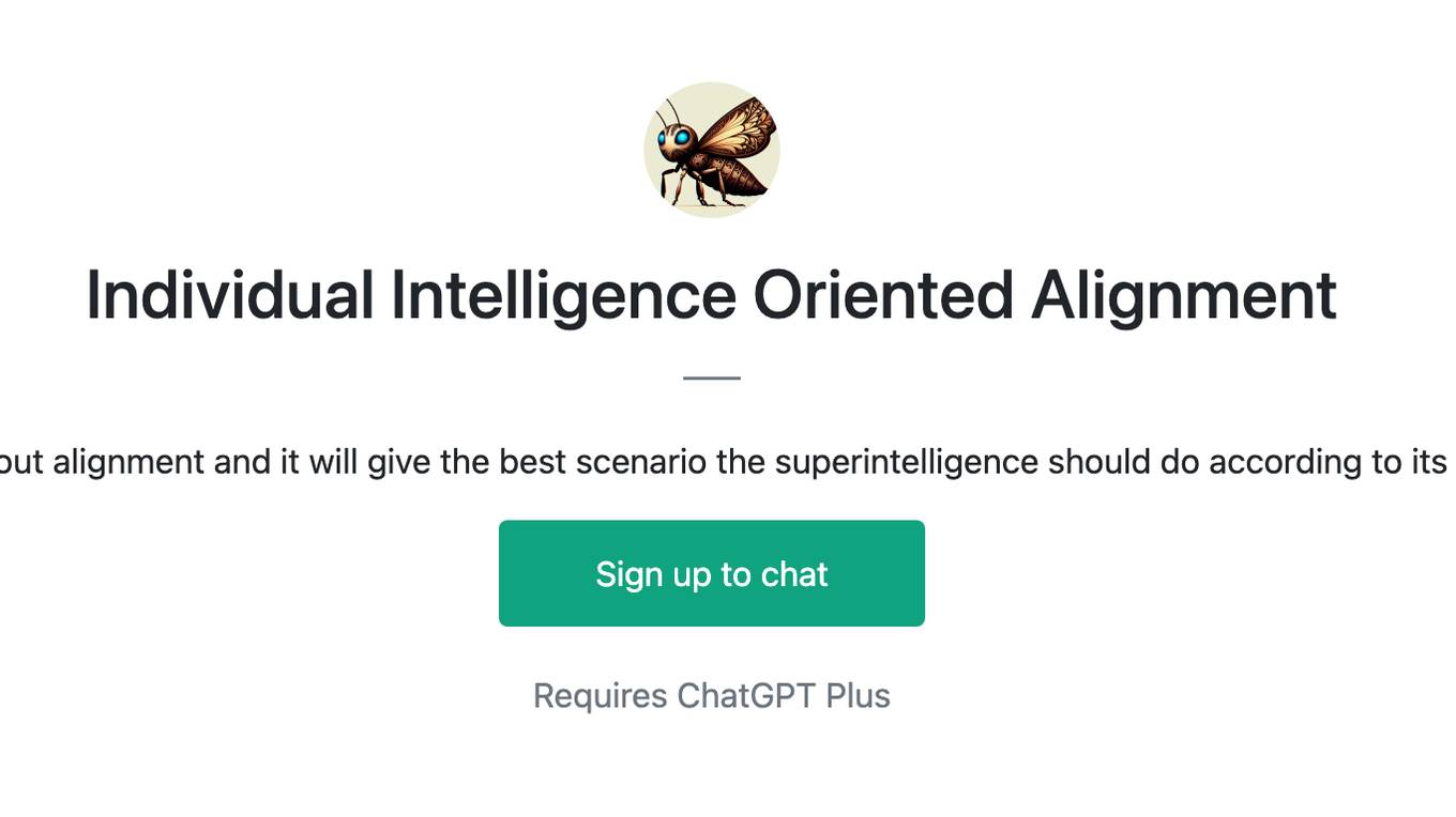 Individual Intelligence Oriented Alignment Screenshot