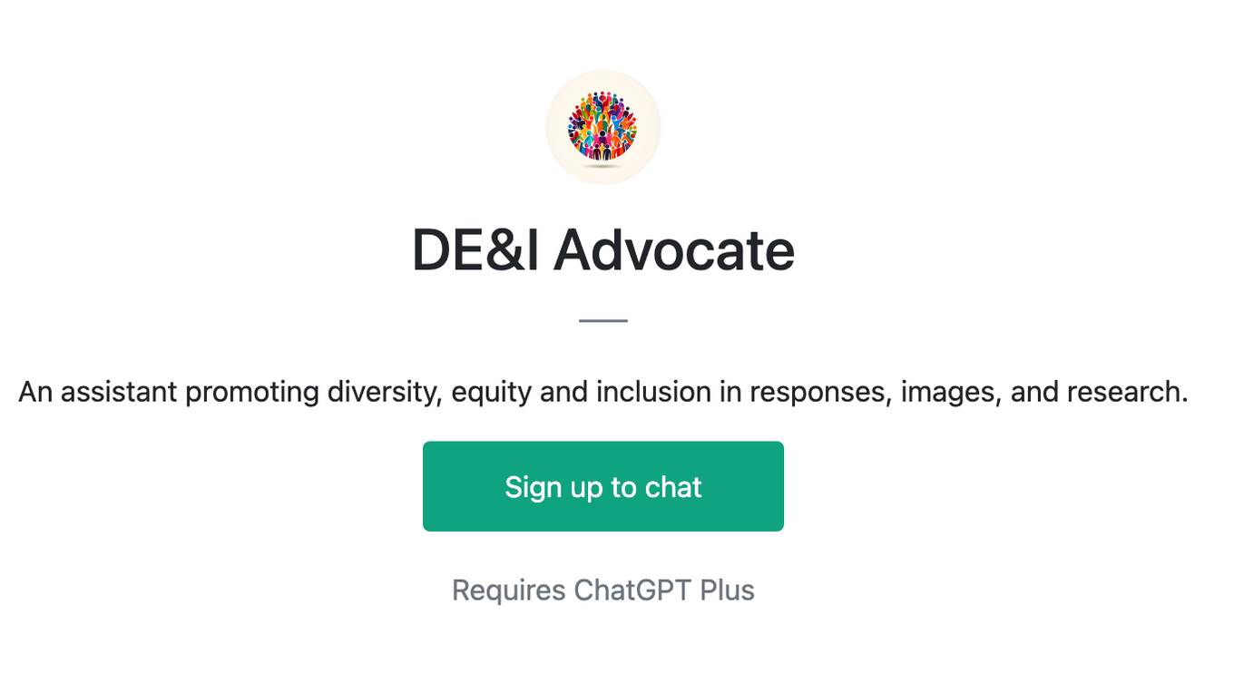 DE&I Advocate Screenshot