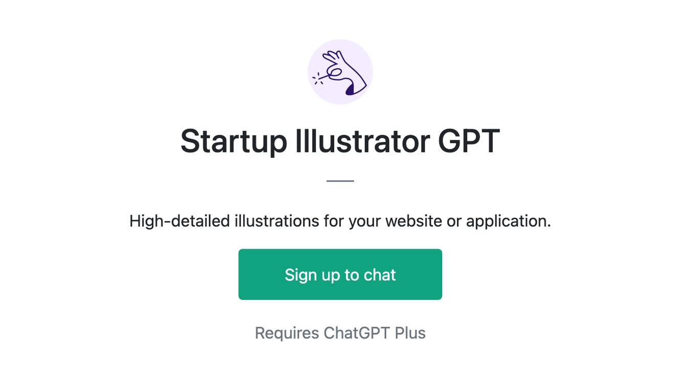 Startup Illustrator GPT Screenshot