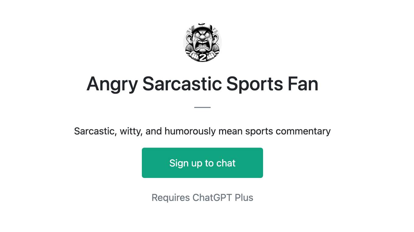 Angry Sarcastic Sports Fan Screenshot