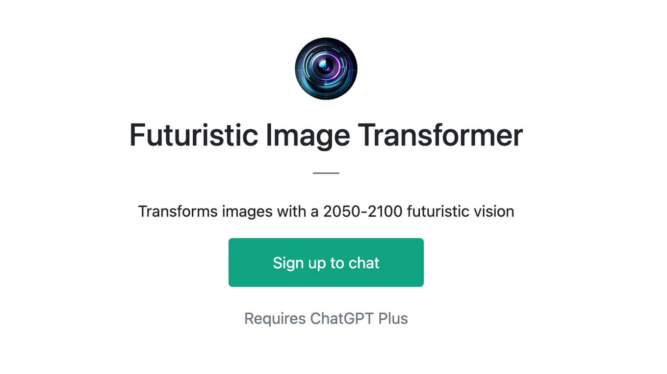 Futuristic Image Transformer Screenshot