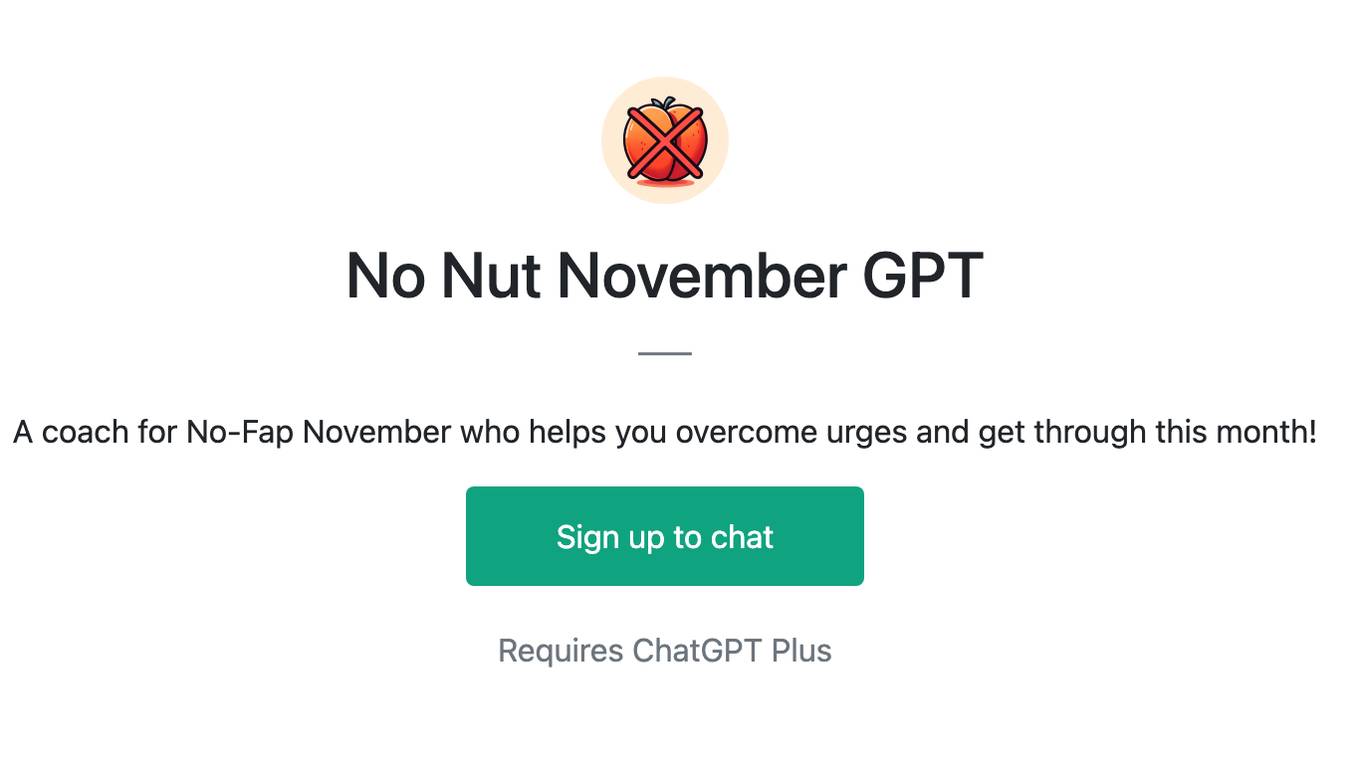 No Nut November GPT Screenshot