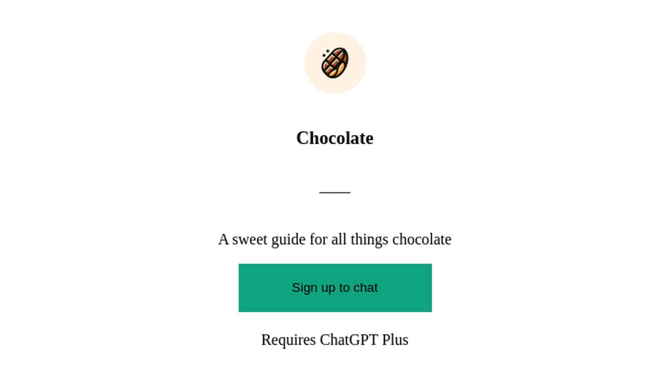 Chocolate Screenshot