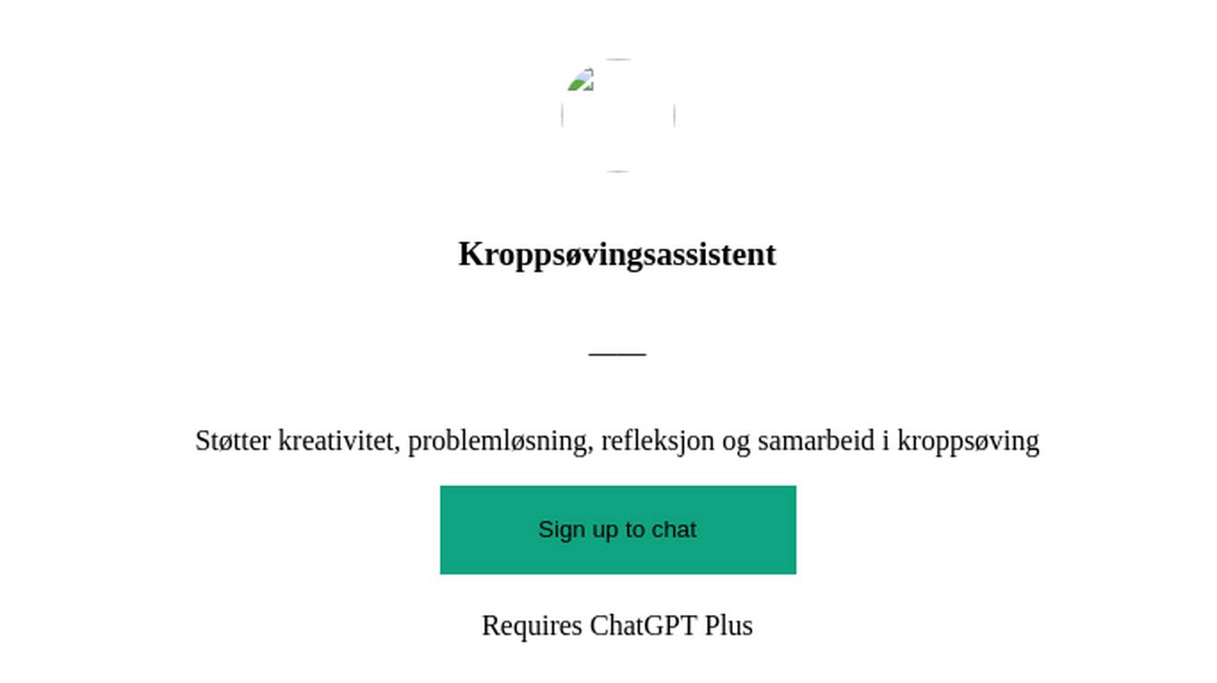 Kroppsøvingsassistent Screenshot