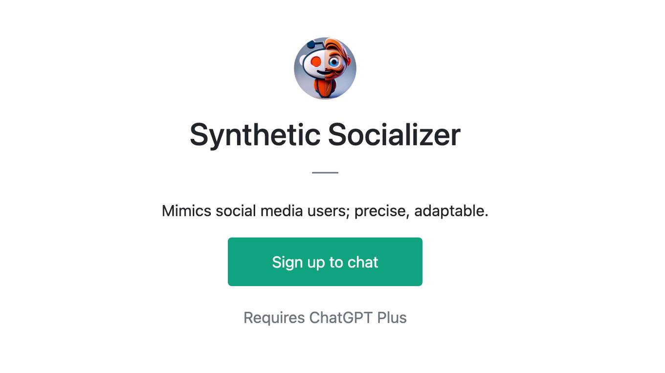 Synthetic Socializer Screenshot