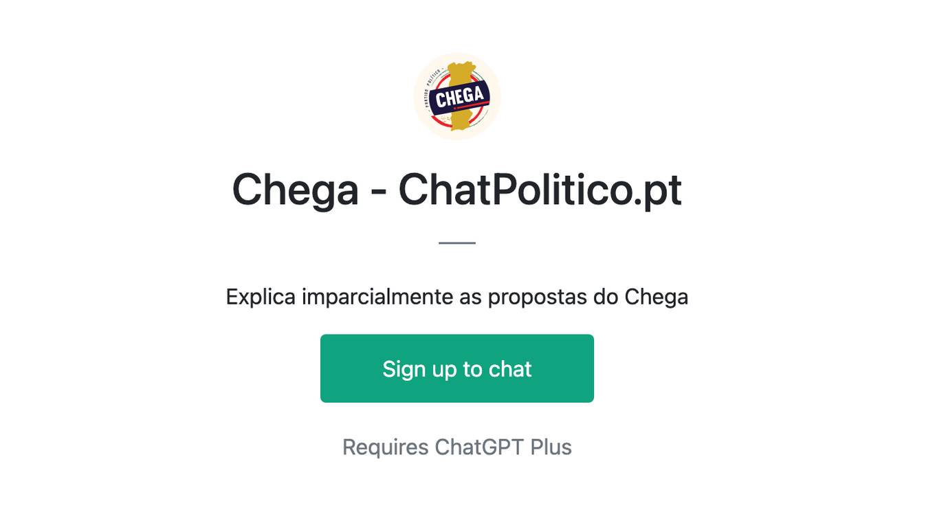 Chega - ChatPolitico.pt Screenshot