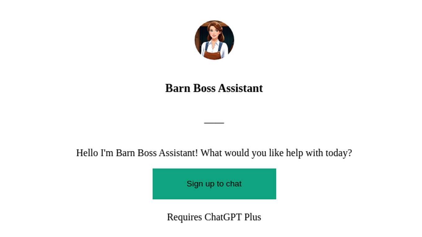 Barn Boss Assistant Screenshot