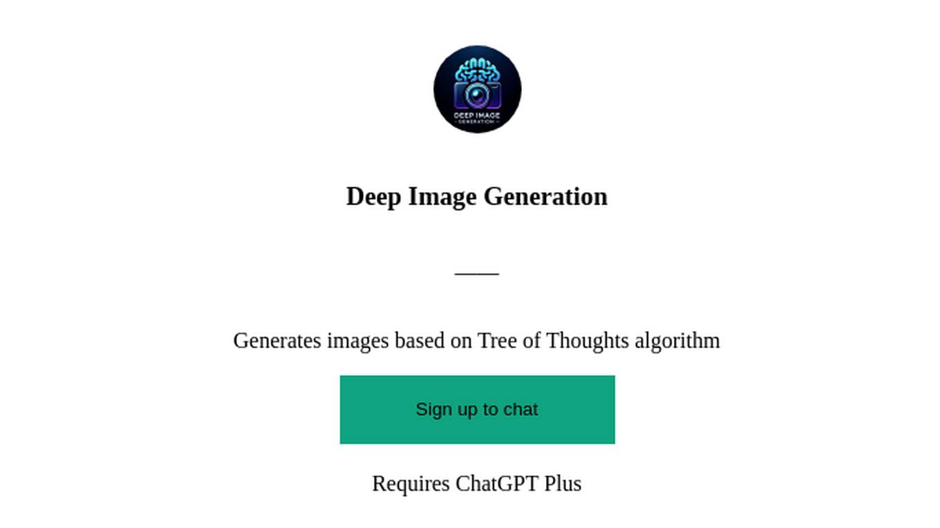 Deep Image Generation Screenshot