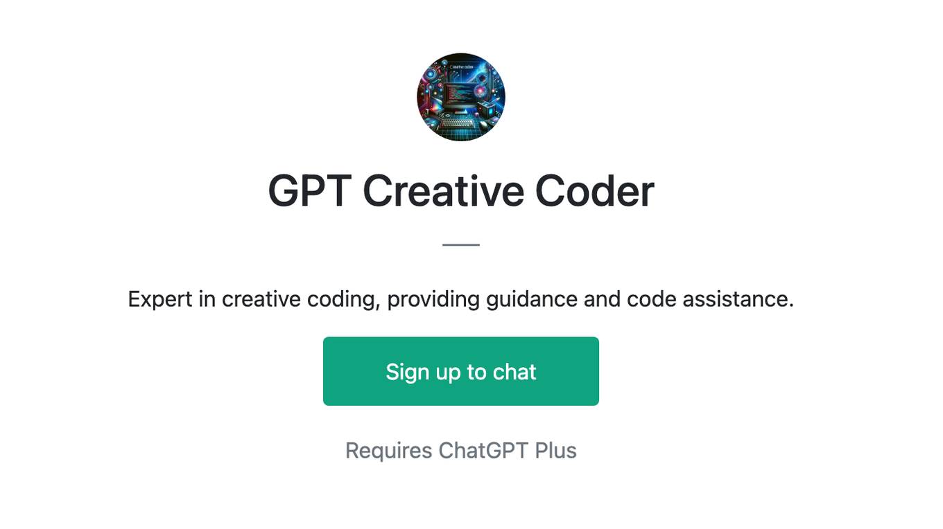 GPT Creative Coder Screenshot