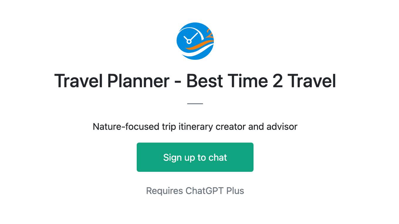 Travel Planner - Best Time 2 Travel Screenshot