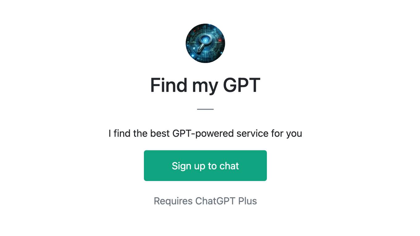 Find my GPT Screenshot