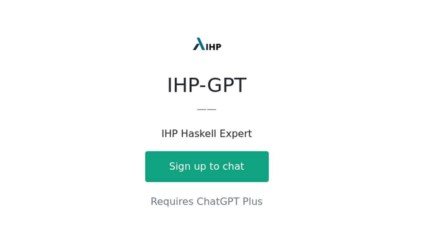 IHP-GPT Screenshot