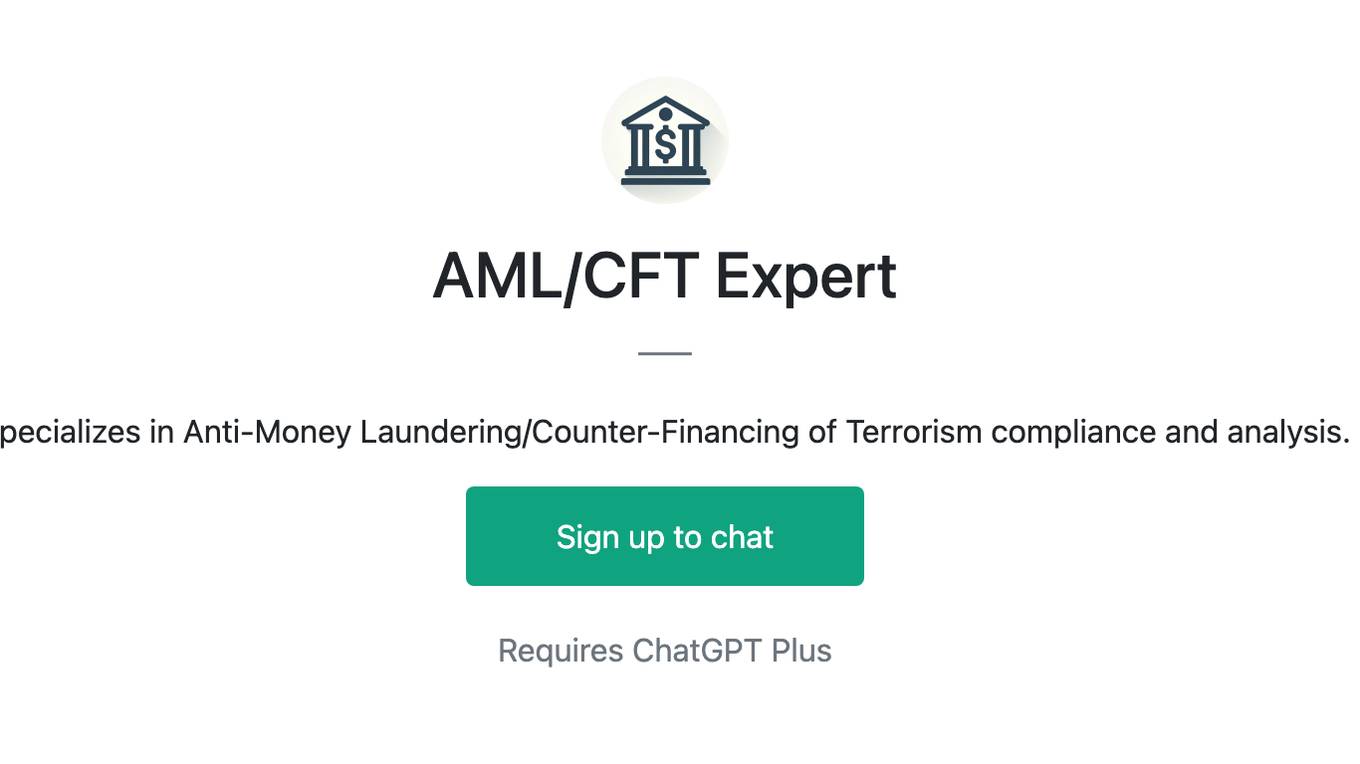 AML/CFT Expert Screenshot