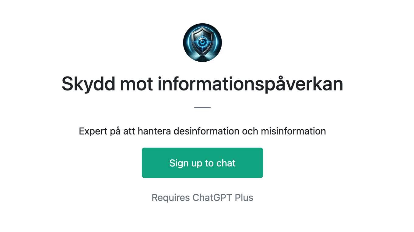 Skydd mot informationspåverkan Screenshot