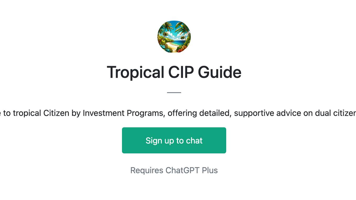 Tropical CIP Guide Screenshot