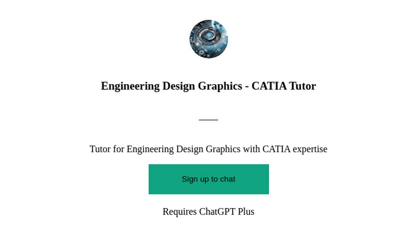 Engineering Design Graphics - CATIA Tutor Screenshot