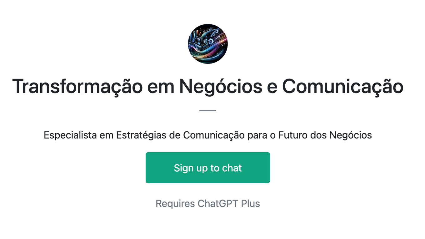 Transformação em Negócios e Comunicação Screenshot