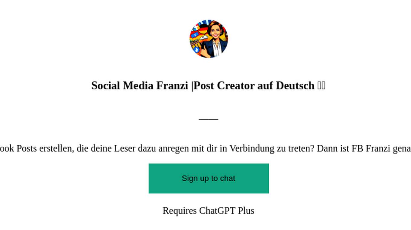 Social Media Franzi |Post Creator auf Deutsch 🇩🇪 Screenshot