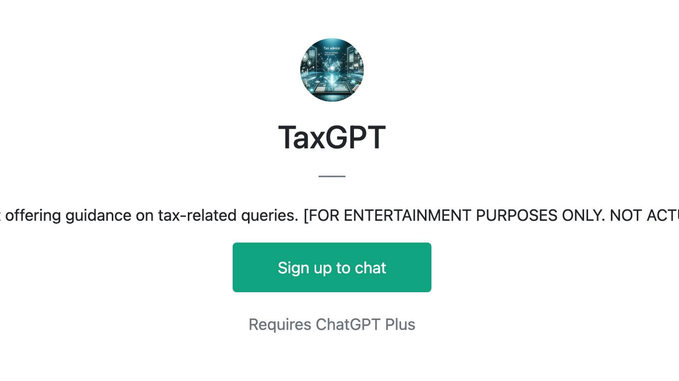 TaxGPT Screenshot