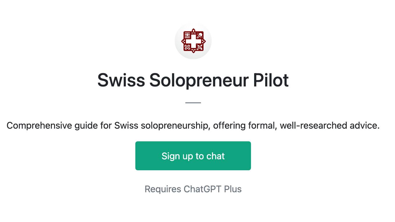 Swiss Solopreneur Pilot Screenshot