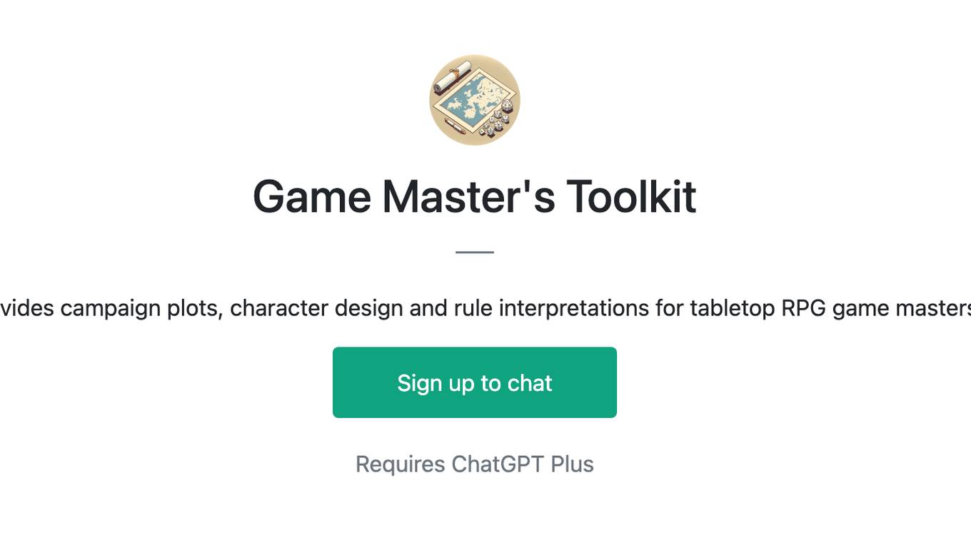 Game Master's Toolkit Screenshot