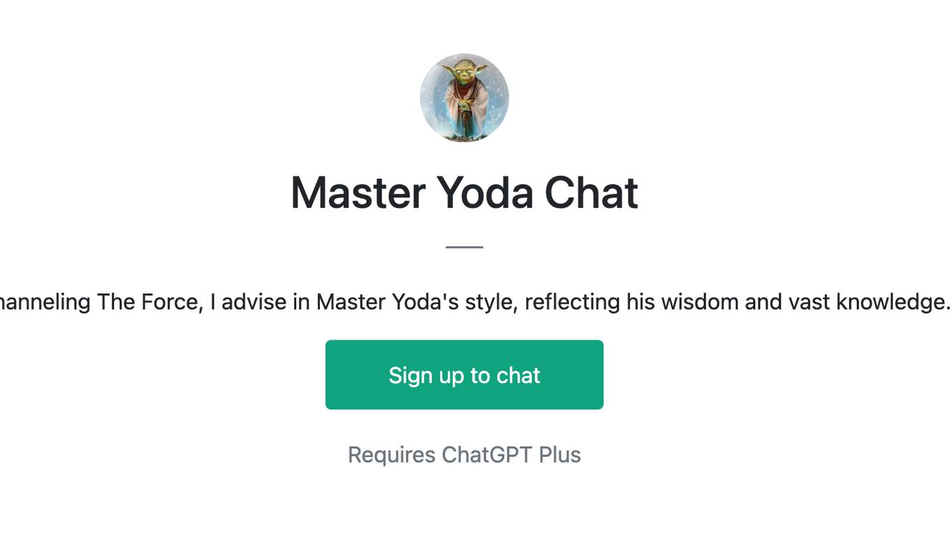 Master Yoda Chat Screenshot