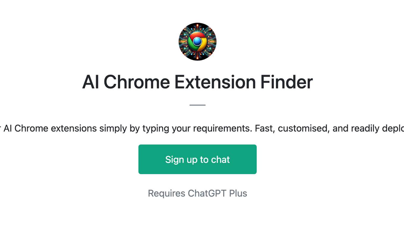 AI Chrome Extension Finder Screenshot