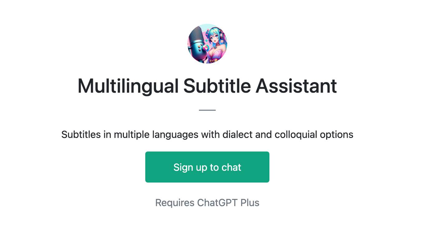 Multilingual Subtitle Assistant Screenshot