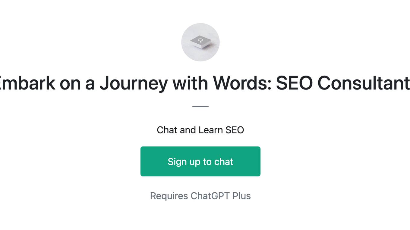 Embark on a Journey with Words: SEO Consultant Screenshot