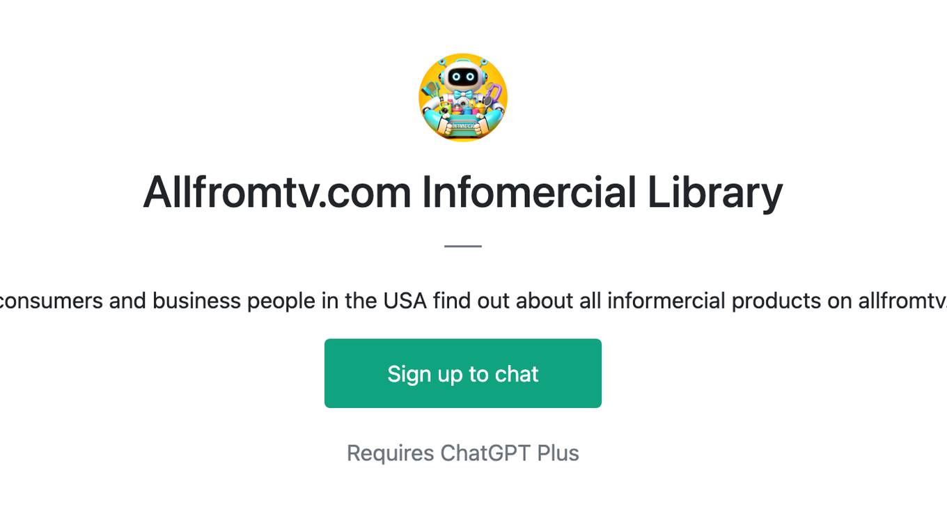 Allfromtv.com Infomercial Library Screenshot