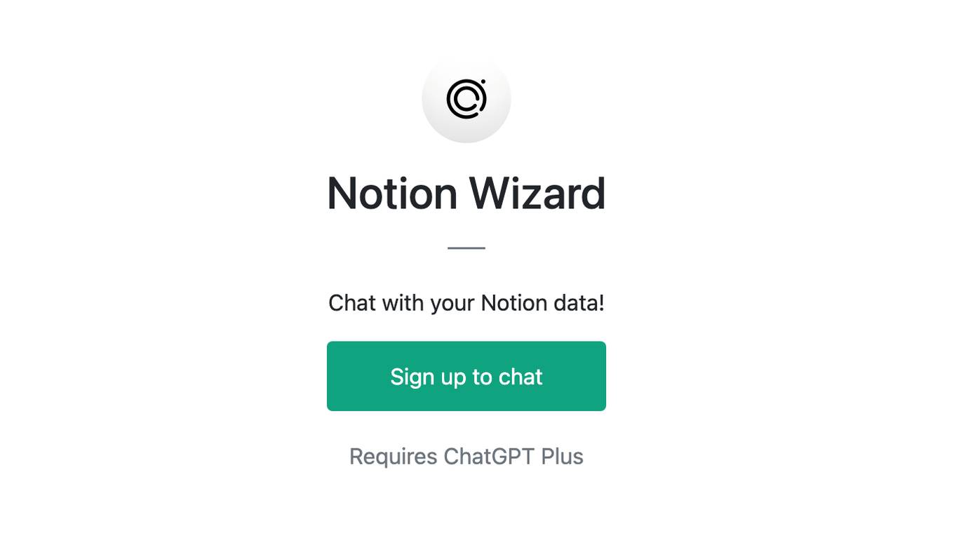 Notion Wizard Screenshot