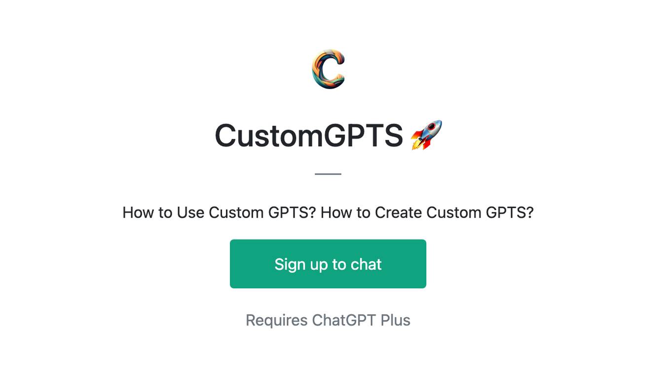 CustomGPTS 🚀 Screenshot